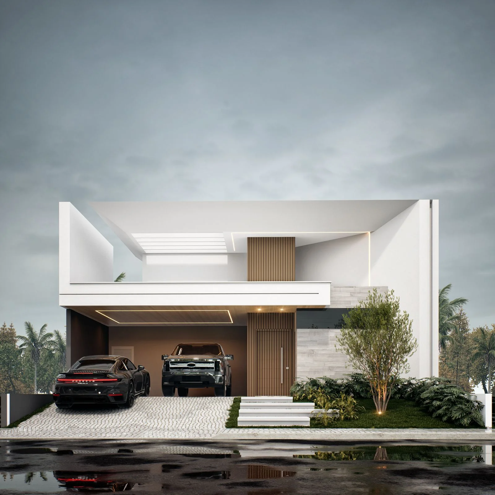 Casa minimalista com linhas modernas